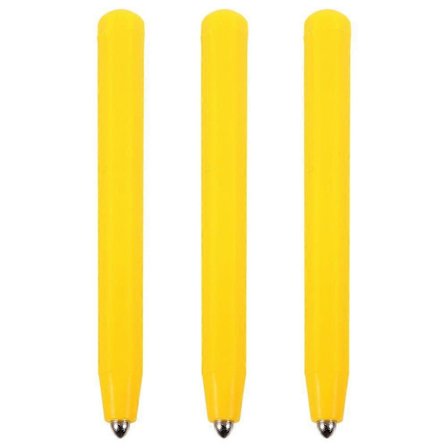 3 stk Tegnebrett Erstatningspenn Magnetisk tavle Penn Magnetpenn (FMY) Gul 10.00X1.20X1.20CM