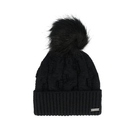 Columbia - Svart pom Beanie - Boundless Days Cable Knit Beanie Black Pom @ Hatstore