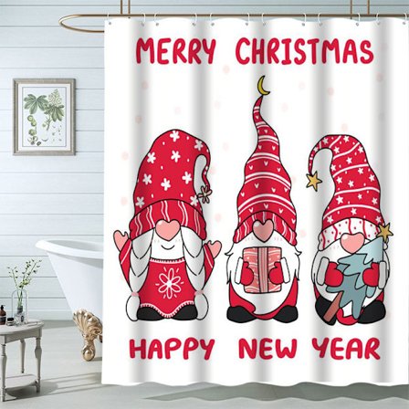 Jul Duschdraperi Praktiska Jultillbehör för Badrum Duschdraperi 180*180