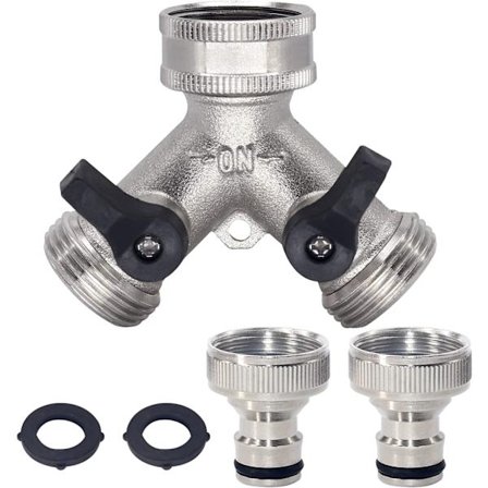 Puutarhan letkun jakaja, 2-tie puutarhan hana 3/4" Y-letku