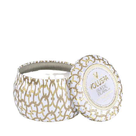 Voluspa Minitin Candle 25h Suede Blanc Doftljus & rumsdofter Unisex 113 g