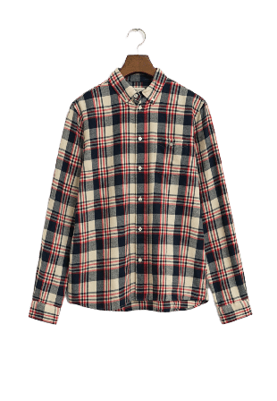 GANT Rutig flanellskjorta Skjortor & blusar Herr Röd 134/140