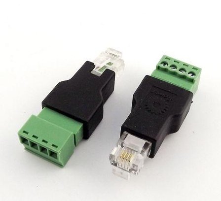 ALLNET Kabel TK RJ11-Stecker, 6P4C-Terminalblock/Schraubkontakt *2er-Pack*