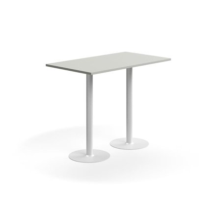 Bar table VERTICUS, 1400x800x1100 mm, light grey/white
