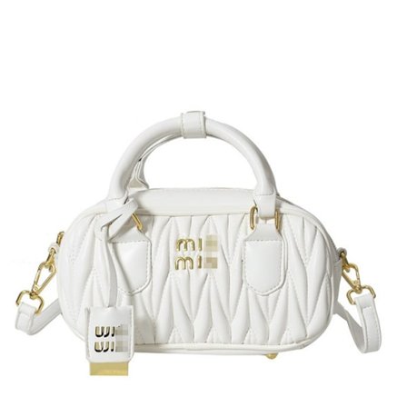 Trendig plisserad bowlingväska för damer, elegant axelremsväska