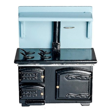 1:12 Skalig Viktoriansk Dockhus Miniatyr Vedspis Spis - Köksmöbler