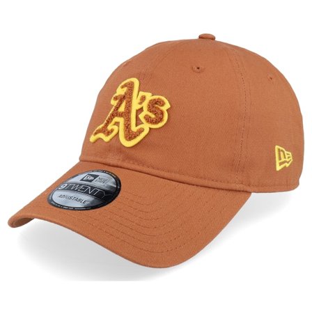 New Era - MLB Brown unconstructed Czapka Z Daszkiem - Oakland Athletics Boucle 9TWENTY Burnt Dad Cap @ Hatstore