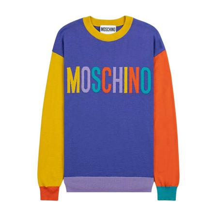 Moschino, Sweatshirts Fioletowy, Mężczyzna, Rozmiar: S