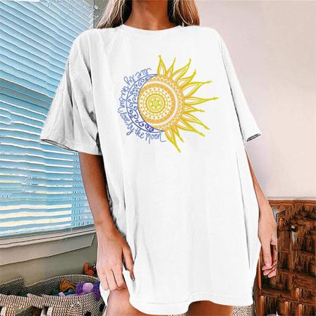 Kortärmad T-shirt För Kvinnor, Boho T-shirt