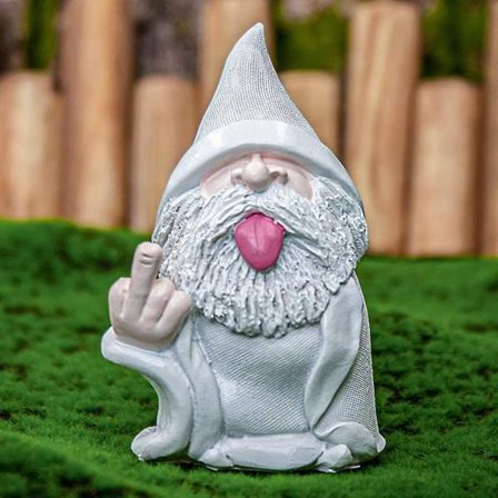 Havefigur - 5,9 tommer stor tunge trollhavefigur statue, sjove havefigurer Udendørs dekorationer