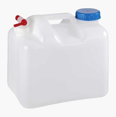 Biltema - Vanndunk 20 Liter, Gjennomsiktig PEHD, Godkjent for Drikkevann - DIN 96