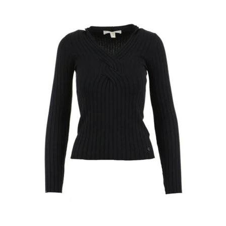 Guess, V-neck Knitwear Zwart, Dames, Maat:XL