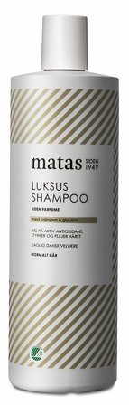 3 for 2 - Matas Striber Luksus Shampoo til Normalt Hår Uden Parfume 1000 ml, Hår, Shampoo, Hårshampoo