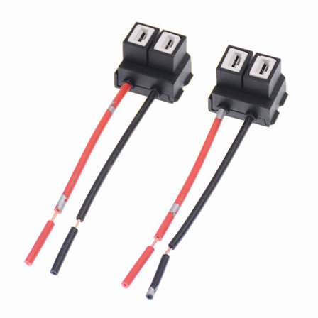 Sæt med 2 hun-stik til H7 forlygtepære - keramik