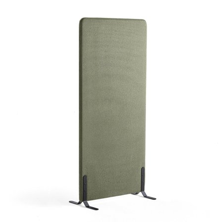 Raumtrenner ZONE, 1700 x 800 x 46 mm, Stoff Rivet, schwarze Beine, grünblau