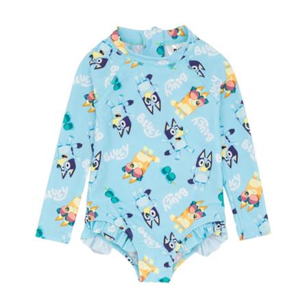 Bluey flickor baddräkt 5-6 år Pastellblå/Rosa/Vit Pastel Blue/Pink/White 5-6 Years