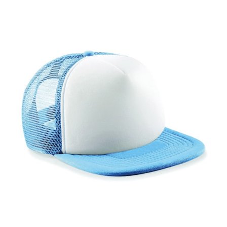 Beechfield Vintage Snapback Trucker Cap One Size Sky/White