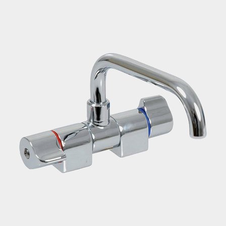 Miscelatore a due maniglie barca Barka Sigma MR4600, con bocca pieghevole e girevole, 3/8" G (BSP), ottone cromato