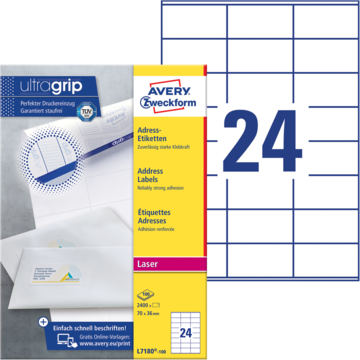 Avery Adressetikett 70x36 mm