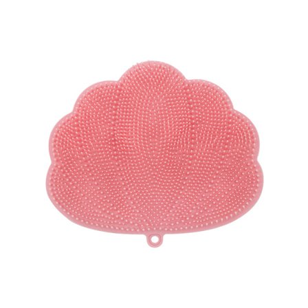 Håndfri ryggskrubb for dusj, sugekopp ryggskrubb for dusjveggmontert ryggskrubb børste (rosa)