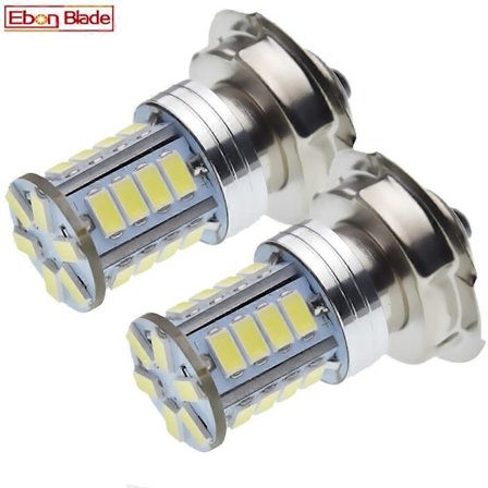 2 stk. P26S Motorcykel LED Forlygte 26SMD Scooter Knallert Pære 6V 12V 24V 30V Hvidt Lys 3.5W ATV Motor Motorcykel Forlygte 6000K