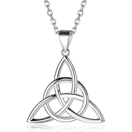 Keltisk halskæde til kvinder hjerte vedhæng med 45 + 5 cm kæde smykker, gave til kone datter mor