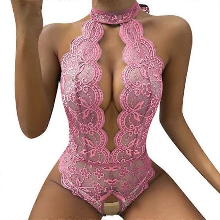 Sexy undertøy for kvinner, babydoll, nattøy, blondekjole, G-streng, nattkjole