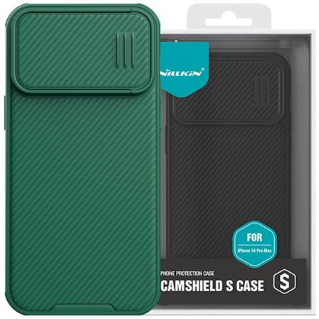 NILLKIN CASE CAMERA COVER TIL IPHONE 14 PRO MAX GRØN