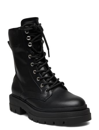 Obetter Shoes Boots Ankle Boots Laced Boots Svart GUESS*Betinget Tilbud