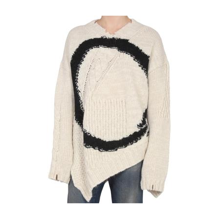 Maison Margiela, V-neck Knitwear Wit, Heren, Maat:M