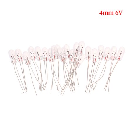 20st miniatyr 3/4 mm 6V 12V lampa glödlampa Edison Incandescen