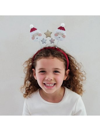 Mimi & Lula Alice Band - Santa Boppers Christmas - Red - ONE SIZE