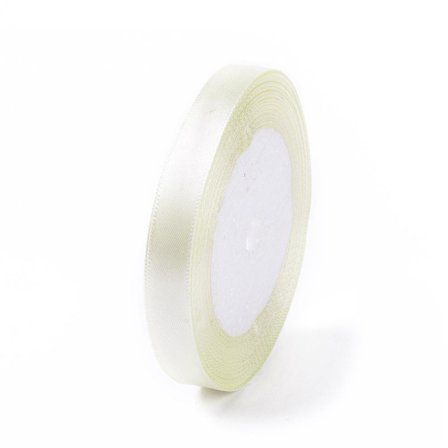 1 Rulle (25yard=22,89 mt.) Crema(Off-White) satinband 12 mm.