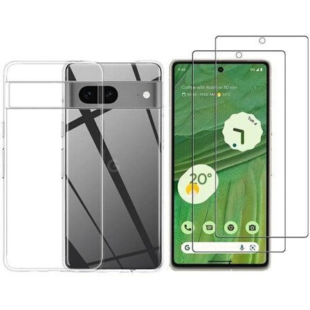 Coque til Google Pixel 7 og 2 hærdede glas skærmbeskyttelsesfilm Phonillico