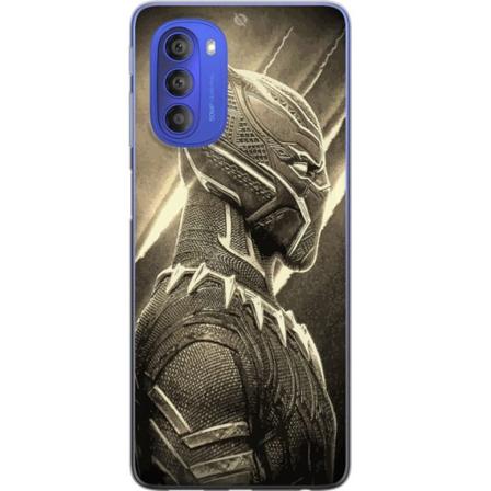 Motorola Moto G51 5G Gennemsigtig cover Wakanda Forever : Blac