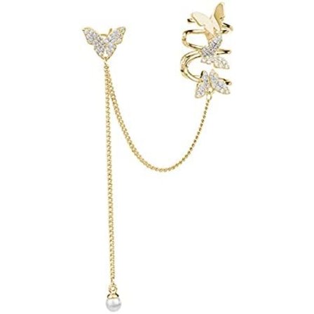 Sommerfugl Manchet Ørering til Kvinder Piger 925 Sterling Sølv