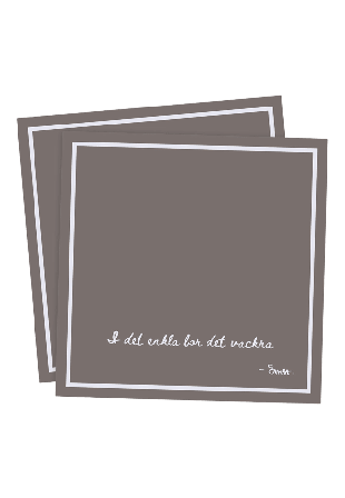 ERNST Servett "I det enkla" Kökstextil Brun 33X33