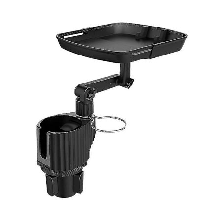 Bilkoppholder-utvider med avtakbart brett, multifunksjonelt matbrettbord for bil for spising med D