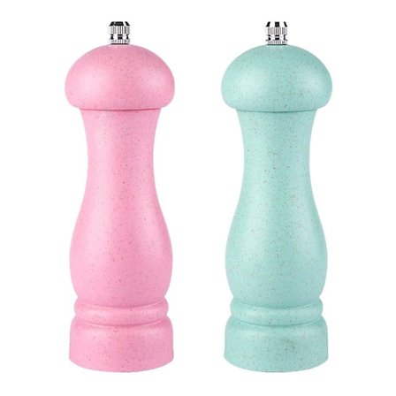 Högkvalitativ salt- och pepparkvarn i ekträ med justerbar grovlek och påfyllningsbar