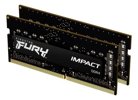 Kingston FURY Impact - DDR4 - sett - 16 GB: 2 x 8 GB - SO DIMM 260-pin - 3200 MHz / PC4-25600 - ikke-bufret