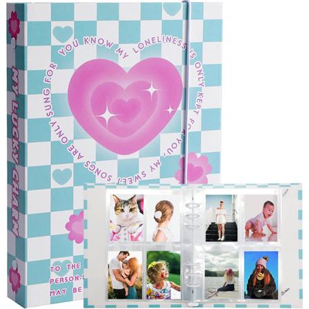 A5-kokoinen Kpop-valokuva-albumi 20 sisäisellä 3-tuumaisella valokuva-albumilla, irrotettava 6-rengas täyttöalbumi