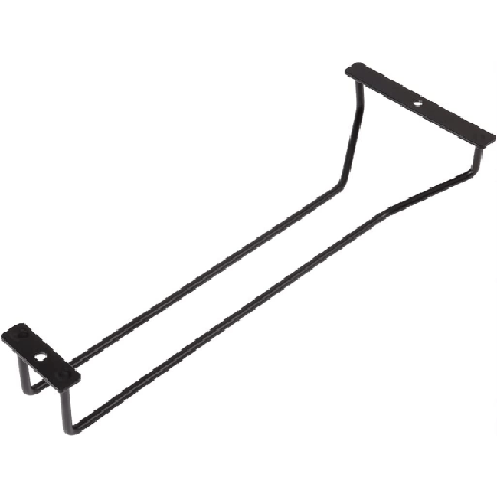 Svart - 1 x 12" vinglashållare, underhylla vinglashållare
