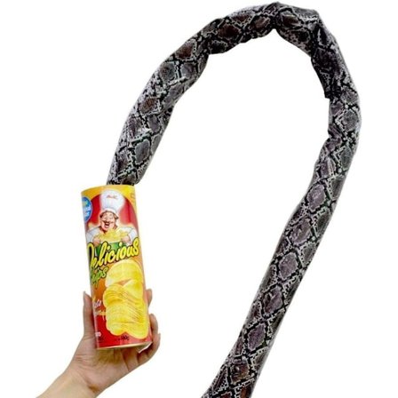 Spøg Legetøj Kartoffelchips Slange Drille Legetøj Sjov Joke Hop Ud