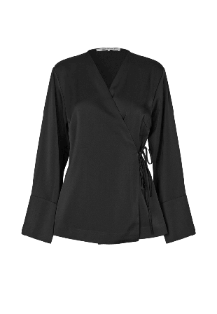 Second Female Glari Wrap Shirt Skjortor Dam Svart XS