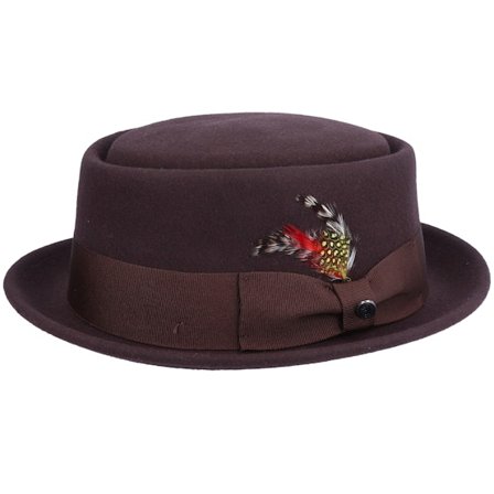Jaxon & James - Brown porkpie Kapelusz - Crushable Brown Pork Pie @ Hatstore
