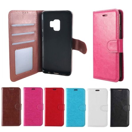 Samsung Galaxy S9 Pung Etui Læder - 3 Kort - 6 Farver - Blå