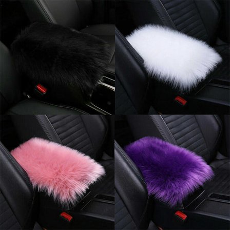 Universal bil vinter varm pels plys armlene boks deksel matte så