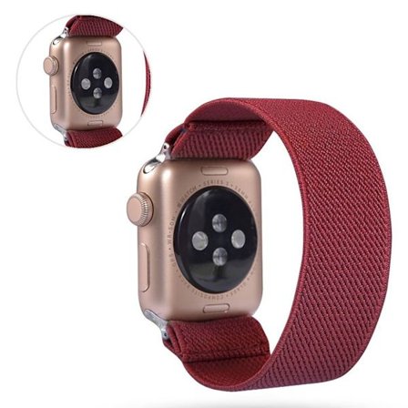 Apple Watch Series 5 40mm solid color nylon watch band - Wine Red