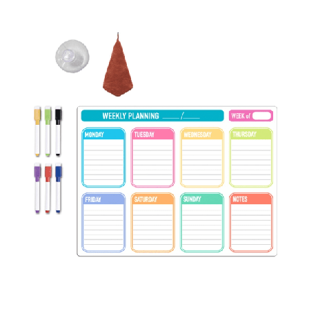 Magnetisk kylskåpskalender Veckoplanerare Magnetisk kalender Whiteboard Månadslista Shopping List Board null - CT804