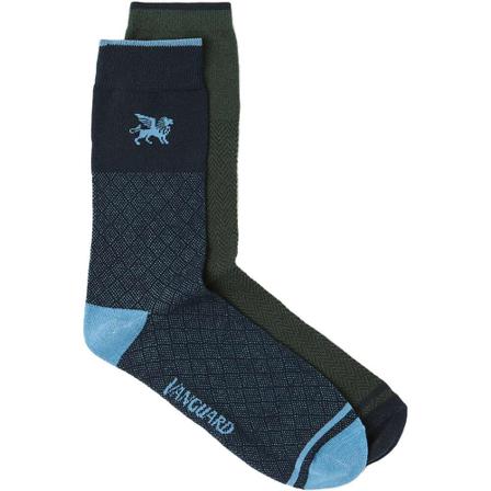 Vanguard, Socks cotton blend 2-pack sky captain Blauw, Heren, Maat:ONE Size